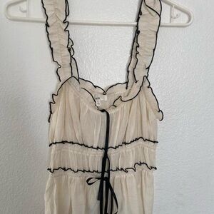 Elegant Cream Ruffle Top